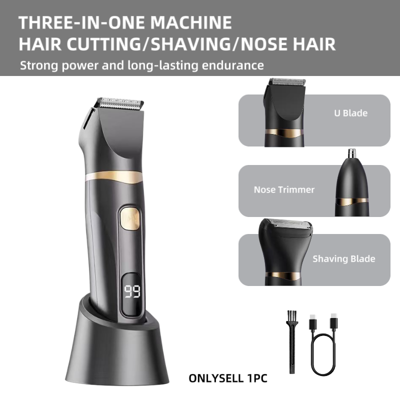 Men'S Grooming Underarm - 3‑Pcs Household Electric Grooming Set,Hair Clipper