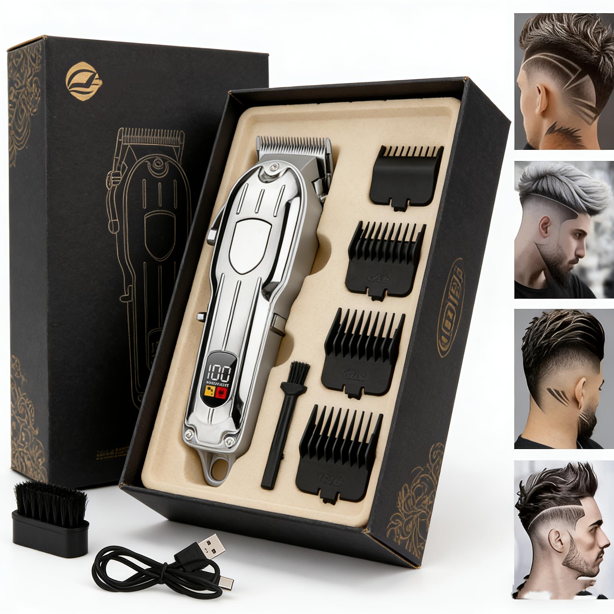Men'S Grooming Electric Trimmer - USB Rechargeable Hair Clipper Set —
