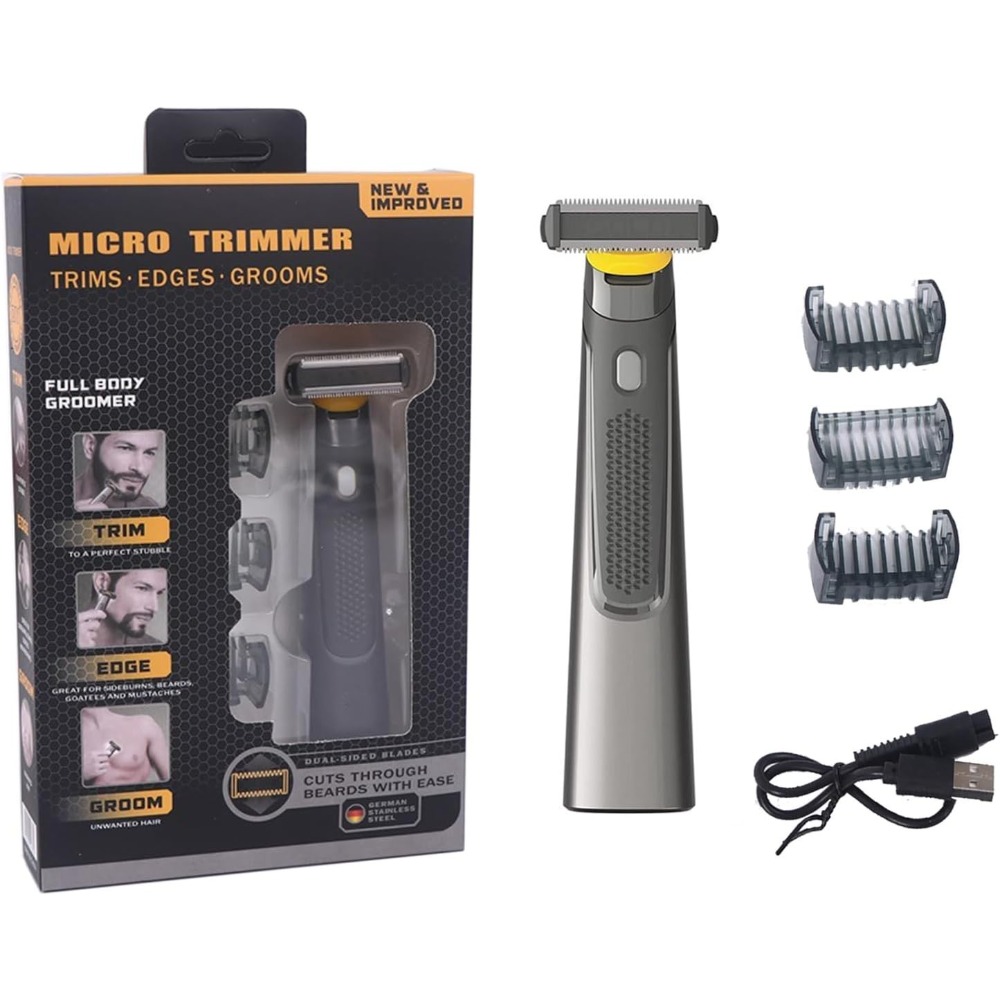 Men'S Grooming Electric Trimmer - Men Handheld Electric Shaver Cordless Grooming