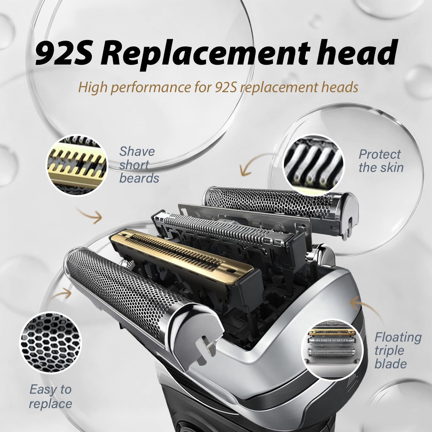 New 92S Replacement Foil Head  - Men'S Grooming Shaver 评论和价格