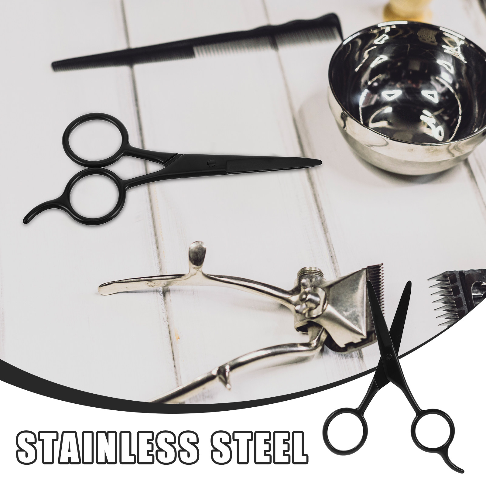 2Pcs Stainless Steel Beard Sci - Men'S Grooming Eyebrow Trimming 评论和价格