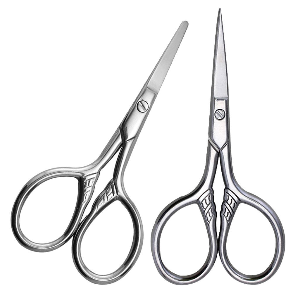 2Pcs Small Eyebrow Scissors St - Men'S Grooming Eyebrow Trimming 评论和价格