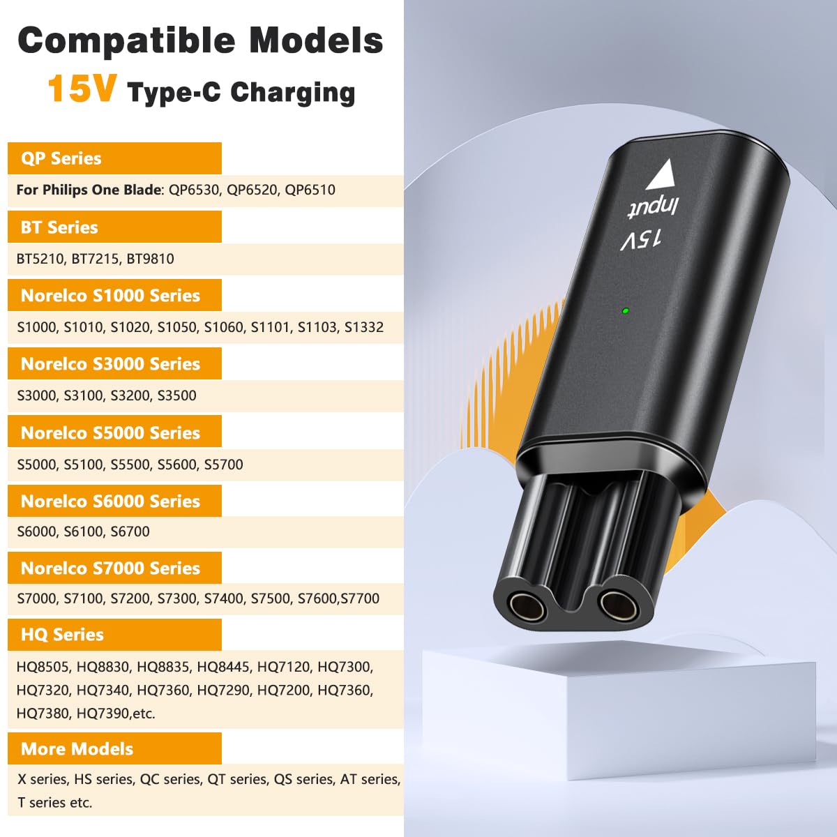 Brangdy 15V HQ8505 Type-C Shav - Men'S Grooming Shaver 评论和价格