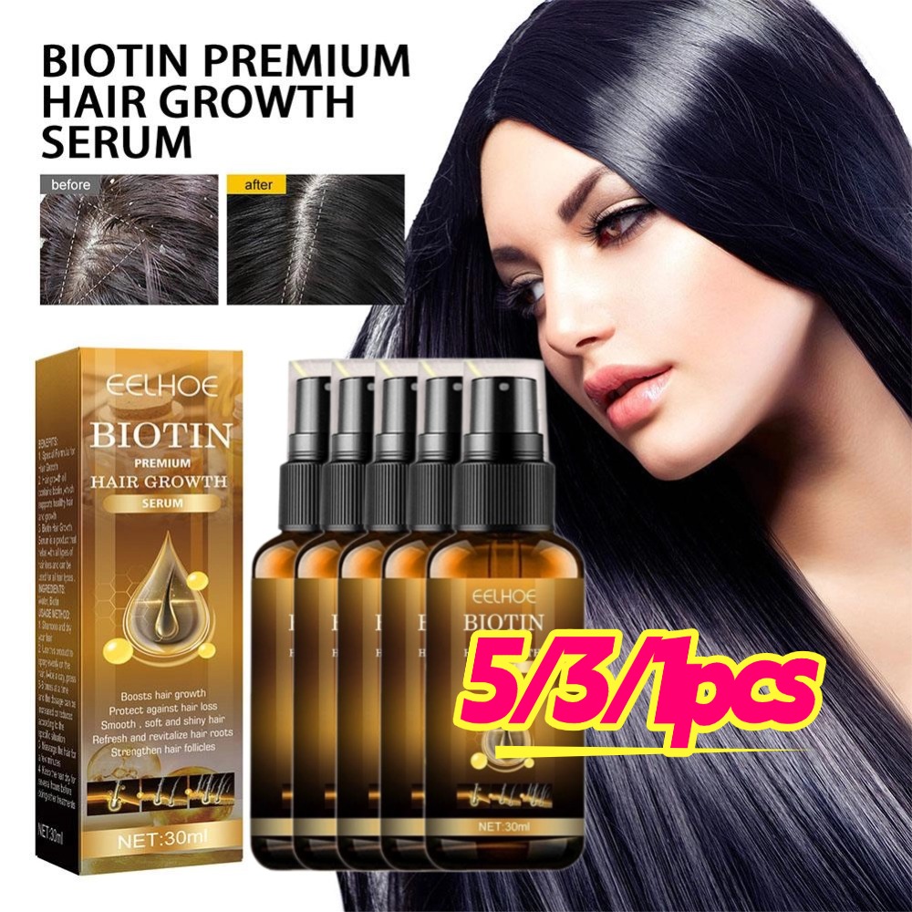5/3/1pcs Biotin Fast Hair Grow - Beard Oil Growth 评论和价格